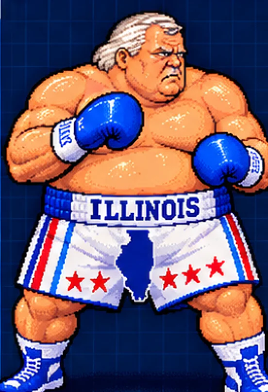 Big JB, Heavyweight contender, in his fighting stance.